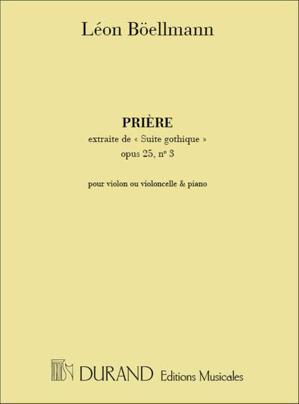Boëllmann: Prière