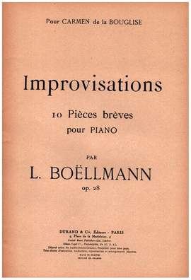Boëllmann: Improvisations Op.28