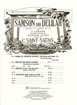 Saint-Saëns: Air de 'Samson' No.6: Fair Spring is returning (mezzo)