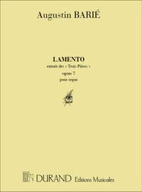 Augustin Barié: Lamento, Opus 7 N. 2