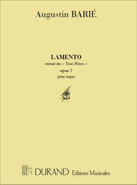 Augustin Barié: Lamento, Opus 7 N. 2
