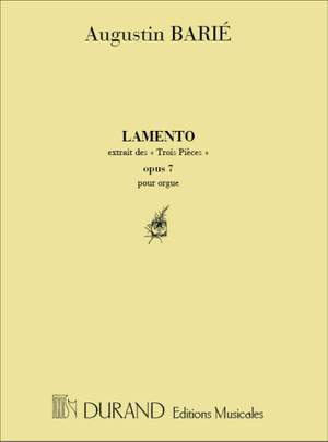 Augustin Barié: Lamento, Opus 7 N. 2