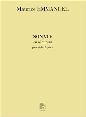 Emmanuel: Sonate in D minor
