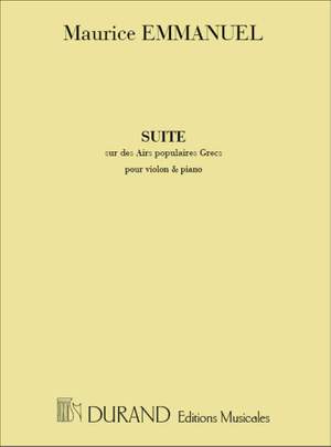 Emmanuel: Suite sur des Airs populaires grecs Op.27