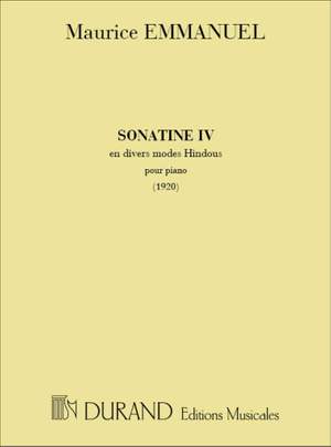 Emmanuel: Sonatine No.4 'Sur des Môdes hindous'