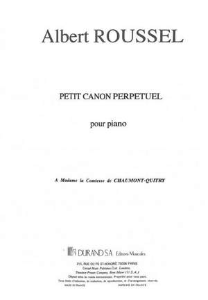 Roussel: Petit Canon perpétuel