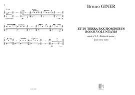 Giner: Et in Terra pax Hominibus bonae voluntatis