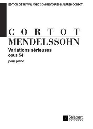 Mendelssohn: Variations sérieuses Op.54 (ed. A.Cortot)