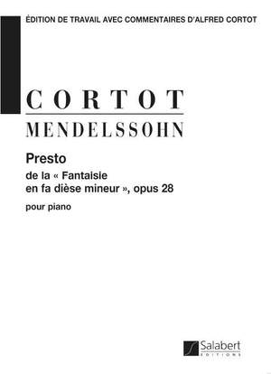 Mendelssohn: Presto (ed. A.Cortot)