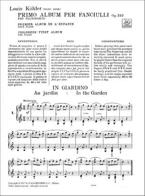 Köhler: Primo Album per Fanciulli Op.210