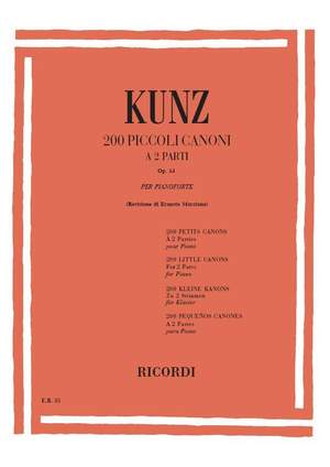 Kunz: 200 Petits Canons à 2 Parties Op.14 (rev. E.Marciano)