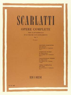 SCARLATTI OPERE COMPLETE 第5巻RICOLDI COMPLETE SCARLATTI 第5巻RICOLDI OPERE