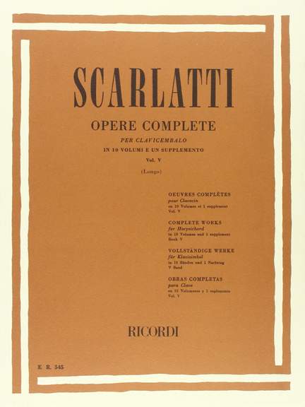 SCARLATTI OPERE COMPLETE 第5巻RICOLDI Scarlatti: Sonatas Vol.5: L201-L250 (Opere complete) | Presto Music