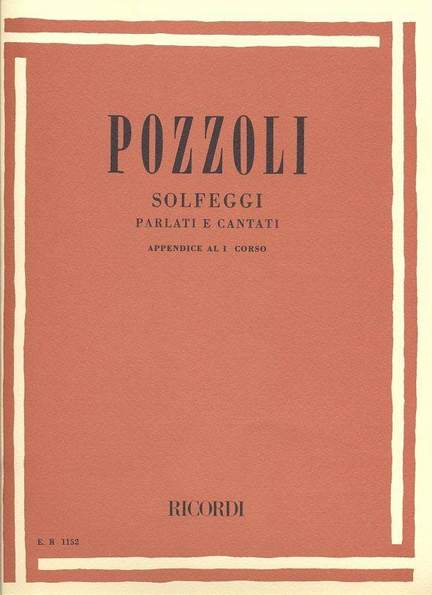 Pozzoli: Solfeggi parlati e cantati Vol.1 Appendix