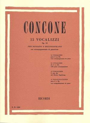 Concone: 15 Vocalises Op.12 (sop/mezzo)