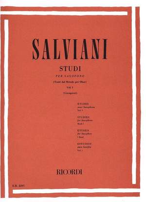 Salviani: Studies for Saxophone Vol.1