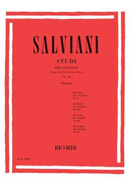 Salviani: Studies for Saxophone Vol.3