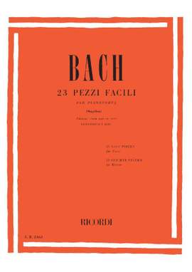 Bach: 23 Pezzi facili (Senza Note in Calce)