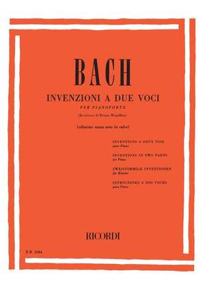 Bach: Invenzioni a 2 Voci (Senza Note in Calce)