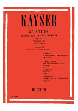 Kayser: 36 Studies Op.20, Vol.1 (ed. D.Zanettovich)