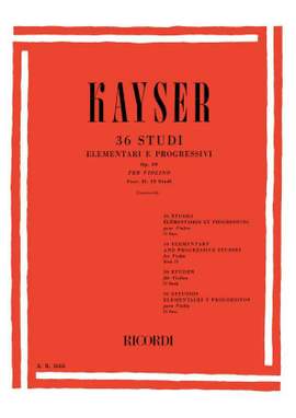 Kayser: 36 Studies Op.20, Vol.2 (ed. D.Zanettovich)