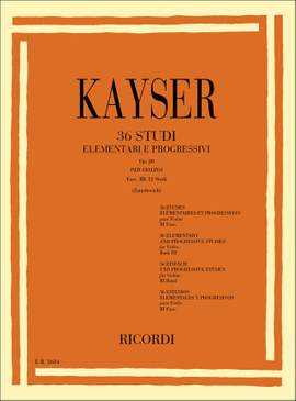 Kayser: 36 Studies Op.20, Vol.3 (ed. D.Zanettovich)