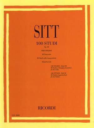Sitt: 100 Studies Op.32, Vol.3 (ed. R.Zanettovich)