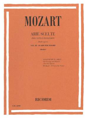Mozart: Arie scelte Vol.3: 18 Arie per Tenore