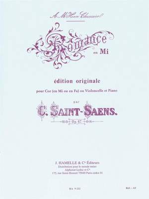 Camille Saint-Saëns: Romance Op.67 In E
