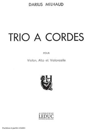 Darius Milhaud: Darius Milhaud: Trio a Cordes No.1, Op.274