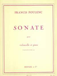 Francis Poulenc: Sonata For Cello And Piano