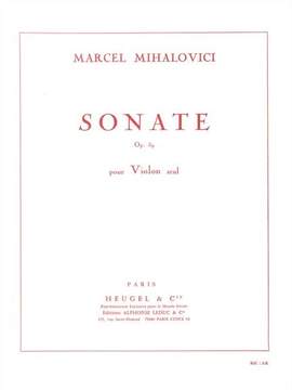 Marcel Mihalovici: Marcel Mihalovici: Sonate Op.59