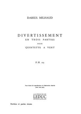 Darius Milhaud: Divertissement en 3 Parties Op.299b