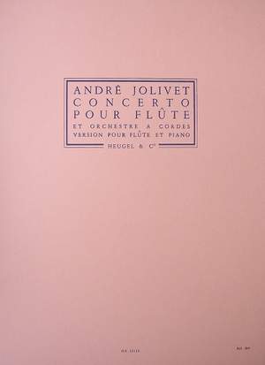André Jolivet: Concerto For Flute And String Orchestra