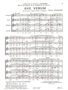 Villette: Ave Verum Op.3