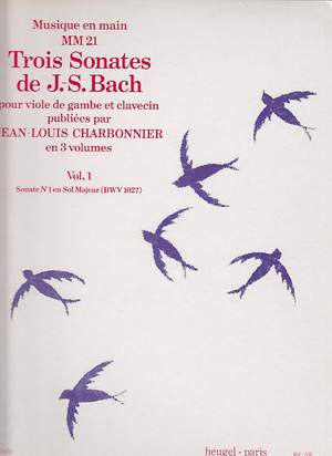 Johann Sebastian Bach: 3 Sonatas No.1 BWV1027 in G major