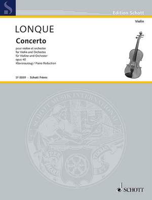 Lonque, G: Concert per viool en orkest op. 40