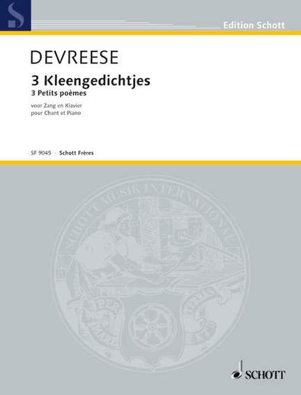 Devreese, F: 3 Kleengedichtjes