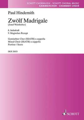 Hindemith, P: 12 Madrigals Heft 3