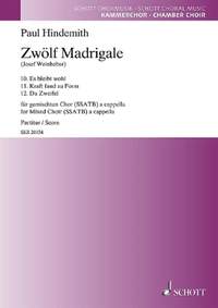 Hindemith, P: 12 Madrigals Heft 4