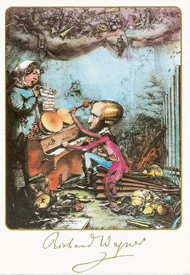 Wagner, R: Richard Wagner, Karikatur v. E. B. Kietz