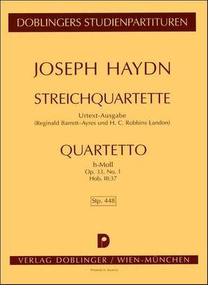 Franz Joseph Haydn: Streichquartett h-moll op. 33 / 1