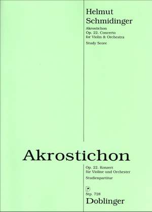 Helmut Schmidinger: Akrostichon op. 22