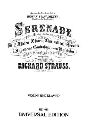 Strauss, R: Wind Serenade op. 7