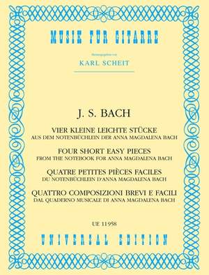 Bach, J S: 4 Little Easy Pieces from the Notebook of Anna Magdalena Bach