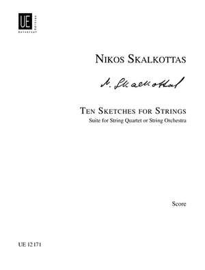 Skalkottas Niko: Skalkottas Ten Sketches Str Score A/k 38