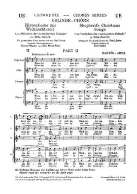 Bartók, Béla: Shepherd's Christmas Songs Part 2 Band 2