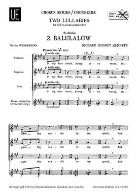 Richard Rodney Bennett: 2 Lullabies