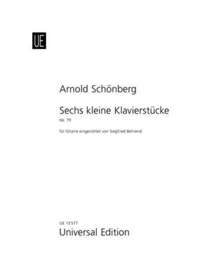 Schoenberg, A: Sechs Kleine Klavierstucke Op.19