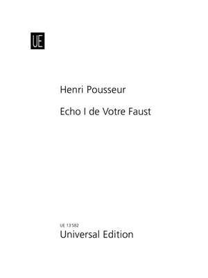 Pousseur Henri: Pousseur Echos Vol1 S.vc